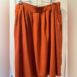 ModCloth Burnt orange skirt with pockets